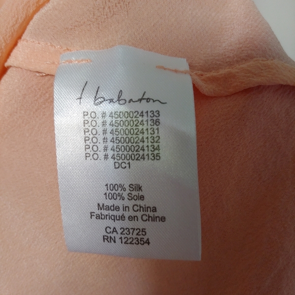 Babaton Sid Silk Tank Top Soft Peach Size Small - Picture 9 of 11